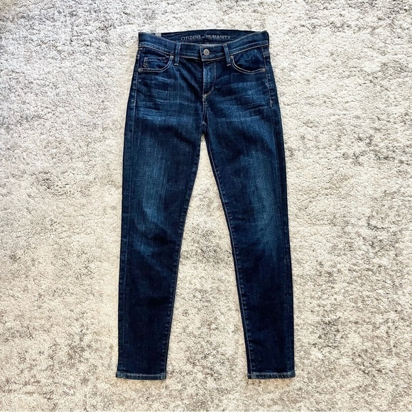 Citizens Of Humanity Denim - Citizens of Humanity Slim Fit Stretch Jeans-Dark Wash Blue-Women US Size 26